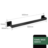 Accessoires Salle de Bain Noir Mat à la Pièce, 21 Articles
