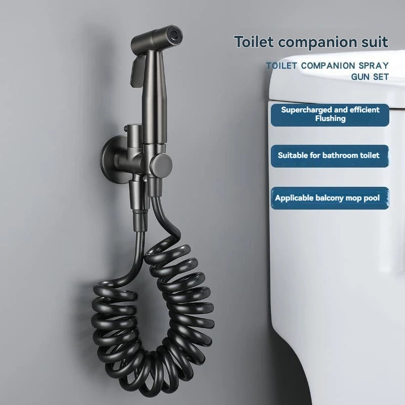 Douchette WC Bidet Portable Chromée Trou Unique