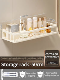 Étagère de Douche Murale Aluminium Avec ou Sans Perçage 30 à 60 cm