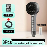 Pommeau de Douche Multifonction 4 Modes avec Filtre