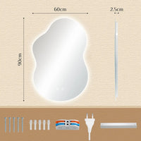Miroir LED Salle de Bain Forme Nuage Anti-Buée 60 x 90 cm