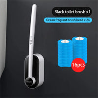 Têtes de Brosse WC Jetables, Lot de 24, Citron, Lavande, Océan
