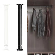 Barre de Douche Télescopique en Acier, Blanc ou Noir, 30 à 80 cm