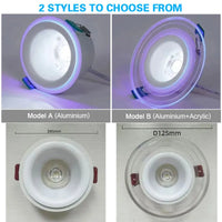 Spot LED Encastrable Cuisine avec Anneau Lumineux Coloré, 3 Modes