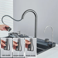 Évier Cuisine Inox 304 à Cascade, avec ou sans Rince-Verre, 60 ou 75 cm