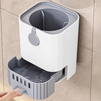 Brosse WC Multifonction à Plateau Coulissant, Bleu ou Blanc, 43,5 cm