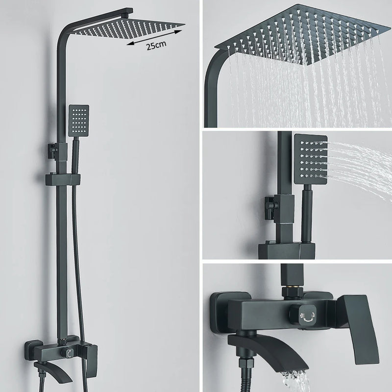 Mitigeur Douche Cascade 3 Voies Bec Pivotant