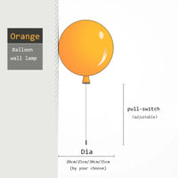Applique Murale Ballon à Tirette, 6 Coloris, Ø 20 à 35 cm