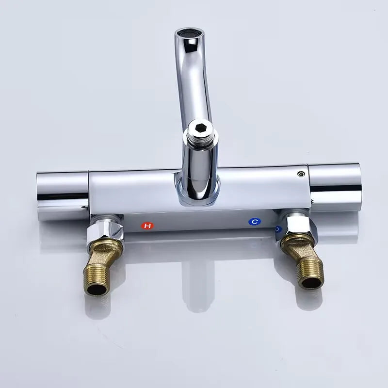 Mitigeur de Douche Thermostatique Mural avec Bec Verseur