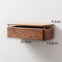 Porte-Papier Toilette et Boîte à Mouchoirs Murale en Bois, 4 Formats