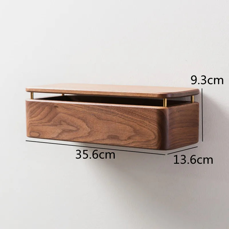 Porte-Papier Toilette et Boîte à Mouchoirs Murale en Bois, 4 Formats