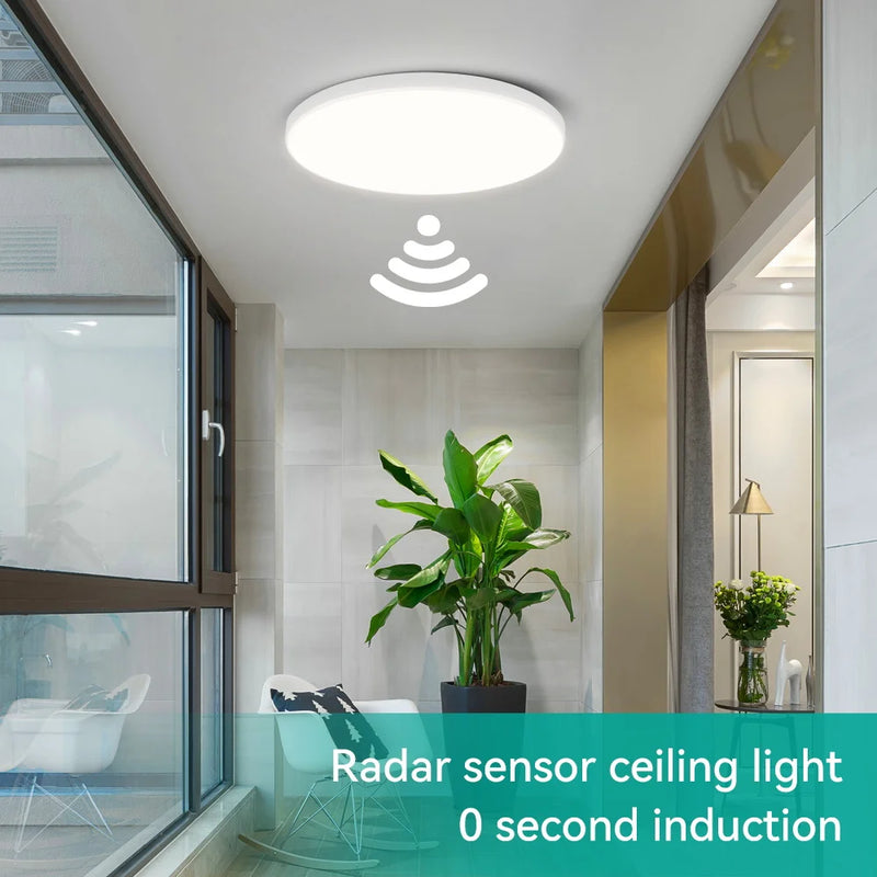 Plafonnier Cuisine LED Rond Détecteur Radar, 20 ou 30 W, 26 ou 30 cm