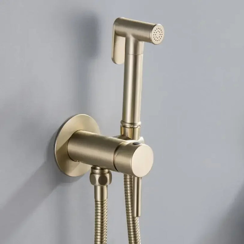Douchette WC Mitigeur Eau Chaude et Froide Doré Brossé ou Gris Anthracite