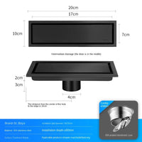 Caniveau de Douche Inox 304 Noir, Doré, Brossé, 20 à 60 cm