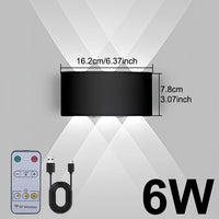Applique Murale Rechargeable Haut et Bas avec Télécommande, 6 ou 10 W