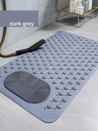 Tapis de Douche Doux Ventouses Trou de Vidange Multicolore