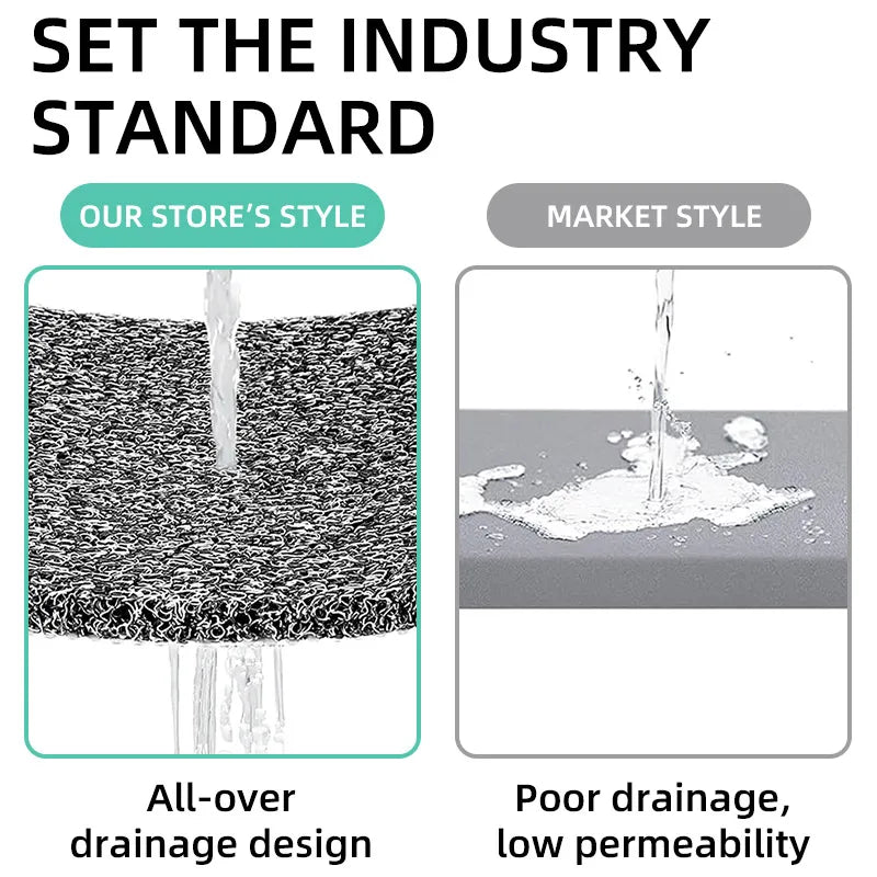 Tapis de Douche Antidérapant à Boucles, 3 Tailles, 7 Coloris