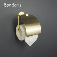 Accessoires Salle de Bain Doré Brossé Inox à la Pièce, 15 Articles