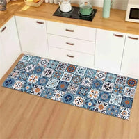 Tapis de Cuisine Antidérapant Carreaux de Ciment, 5 Motifs, 2 Tailles
