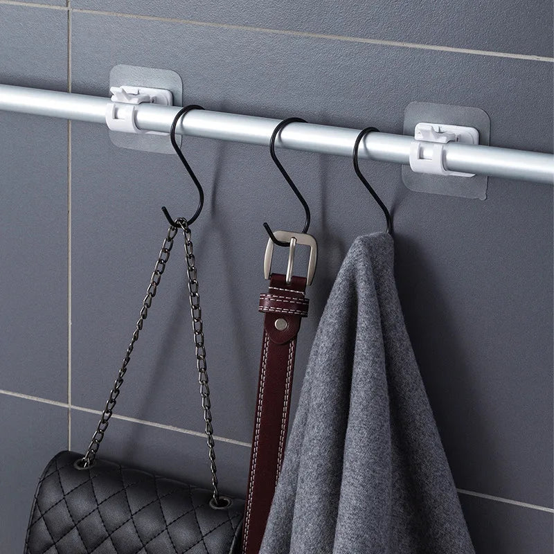 Clips de Serrage Adhésifs pour Tringle Réglable, Cuisine et Salle de Bain