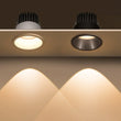 Spot LED Encastrable Cuisine Anti-Éblouissement, Noir ou Blanc, 7 ou 12 W