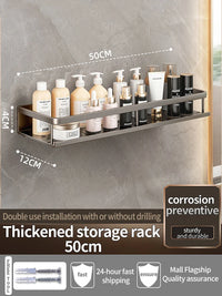 Étagère de Douche Murale Aluminium Avec ou Sans Perçage 30 à 60 cm