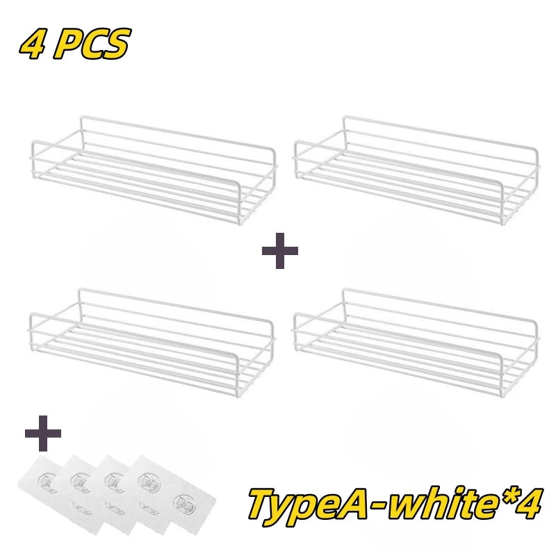 Étagère de Salle de Bain Inox Sans Perçage Droite ou d'Angle