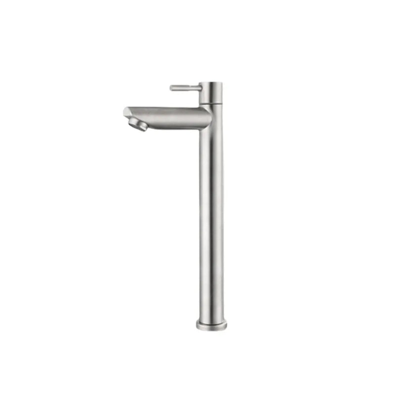 Robinet Lave-Main Haut Eau Froide Inox 304 Noir ou Brossé, 30,5 cm