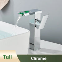 Mitigeur Lavabo Cascade LED Couleur Changeante