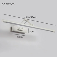 Applique LED Salle de Bain Angle Réglable Noir Blanc