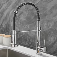 Mitigeur de Cuisine Inox Bec Extractible Jet Réglable Rotatif