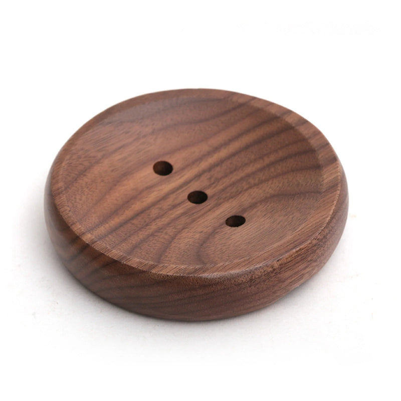 Porte-Savon en Bois de Noyer avec Système de Vidange
