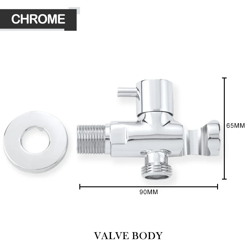 Douchette WC Kit Vanne et Flexible ou Pièces Seules, 4 Finitions