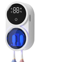 Porte-Brosse à Dents Mural Intelligent avec Écran Digital Blanc