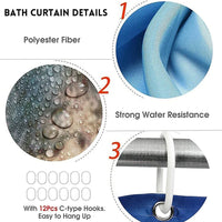 Rideau de Douche Panda 180x180 cm et Tapis Assortis à la Pièce