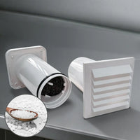 Kit de Ventilation Murale Traversant 100 mm, Longueur Réglable, Blanc