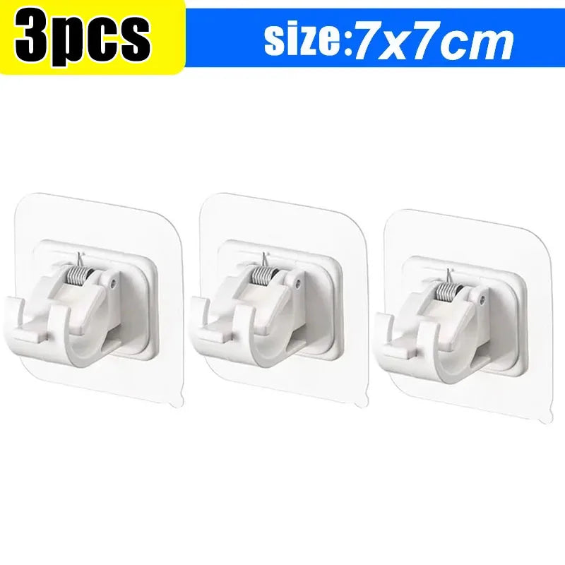 Supports de Tringle Adhésifs 2 cm à Ressort, Cuisine et Salle de Bain