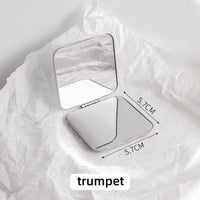 Miroir de Poche Pliant Inox Rond ou Carré, 2 Tailles au Choix