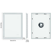 Miroir LED Salle de Bain Rectangulaire Double Liseré Lumineux Anti-Buée
