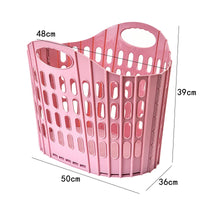 Panier à Linge Pliable Ajouré en Plastique, 3 Tailles, 4 Coloris