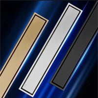 Caniveau de Douche Rectangulaire Inox 304 Anti-Odeur, 20 à 60 cm