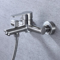 Robinet de Baignoire Mural Bain-Douche Inox 304 Noir ou Brossé