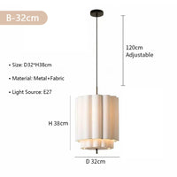 Suspension Cuisine Tissu Festonné, Ronde ou Linéaire, Ø 32 à 150 cm