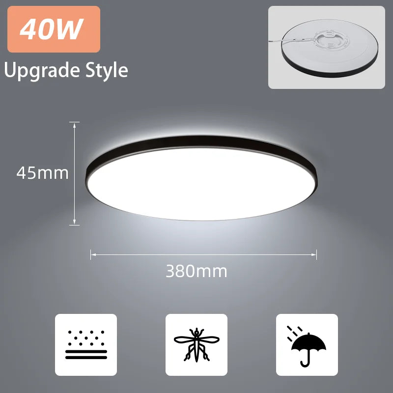 Plafonnier Cuisine LED Extra Plat 4,5 cm, Lot de 1 ou 4, 15 à 50 W