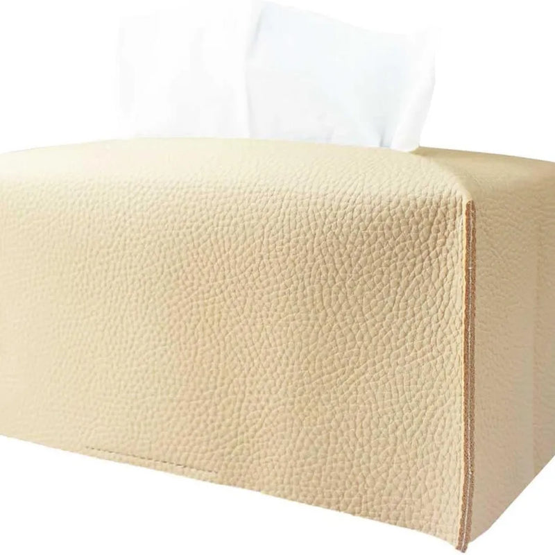 Boîte à Mouchoirs Housse en Simili Cuir, Carrée ou Rectangulaire, 6 Coloris