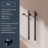 Sèche-Serviette Électrique Mural Vertical 1 à 3 Barres Plates Inox 84 cm