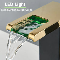 Mitigeur Lavabo Cascade LED Couleur Changeante