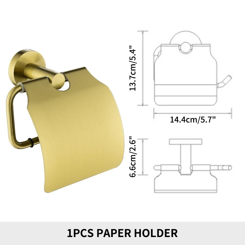 Accessoires Salle de Bain Inox Doré ou Chromé à Choisir