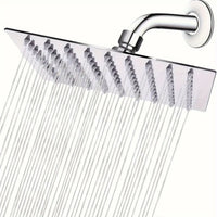 Pommeau de Douche Pluie Carré Inox 20 x 20 cm Ultra-Mince