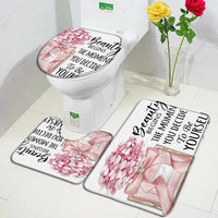 Rideau de Douche Flacon Parfum 180x180 cm et Tapis à la Pièce